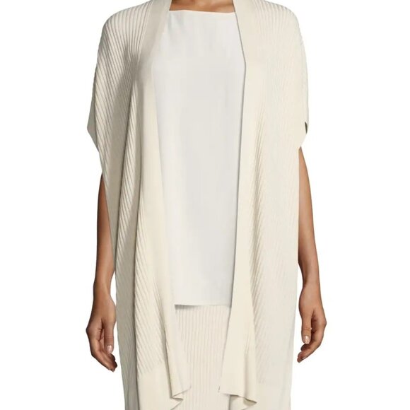 Eileen Fisher Long Sleek Tencel Ribbed Kimono Cardigan - Picture 1 of 9